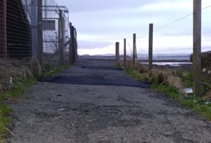 The pavement by the station entrance at Craigendoran