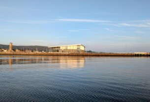 Helensburgh Pier pictured from the west bay